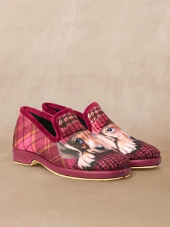 New Charentaises motif chat ou chien Femme Pantoufles, Chaussons