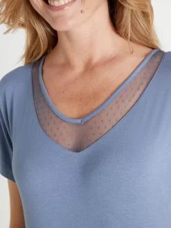 Clearance Chemise de nuit avec résille Chemise De Nuit