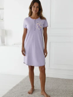Clearance Chemise de nuit courte forme liquette Chemise De Nuit