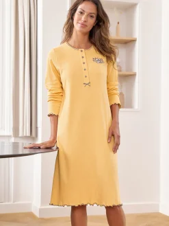 Sale Chemise de nuit courte interlock Chemise De Nuit