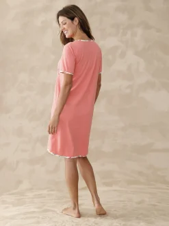 Discount Chemise de nuit courte manches courtes Chemise De Nuit