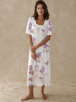 New Chemise de nuit longue manches papillon Chemise De Nuit