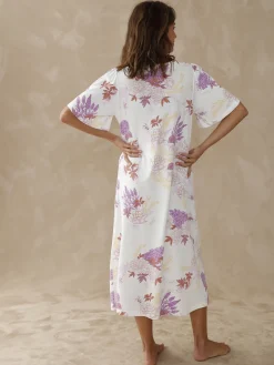 New Chemise de nuit longue manches papillon Chemise De Nuit