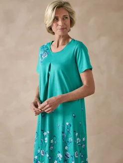 New Chemise de nuit manches courtes coton Chemise De Nuit