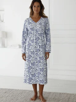 Best Chemise de nuit manches longues en coton Chemise De Nuit