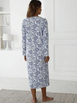 Best Chemise de nuit manches longues en coton Chemise De Nuit