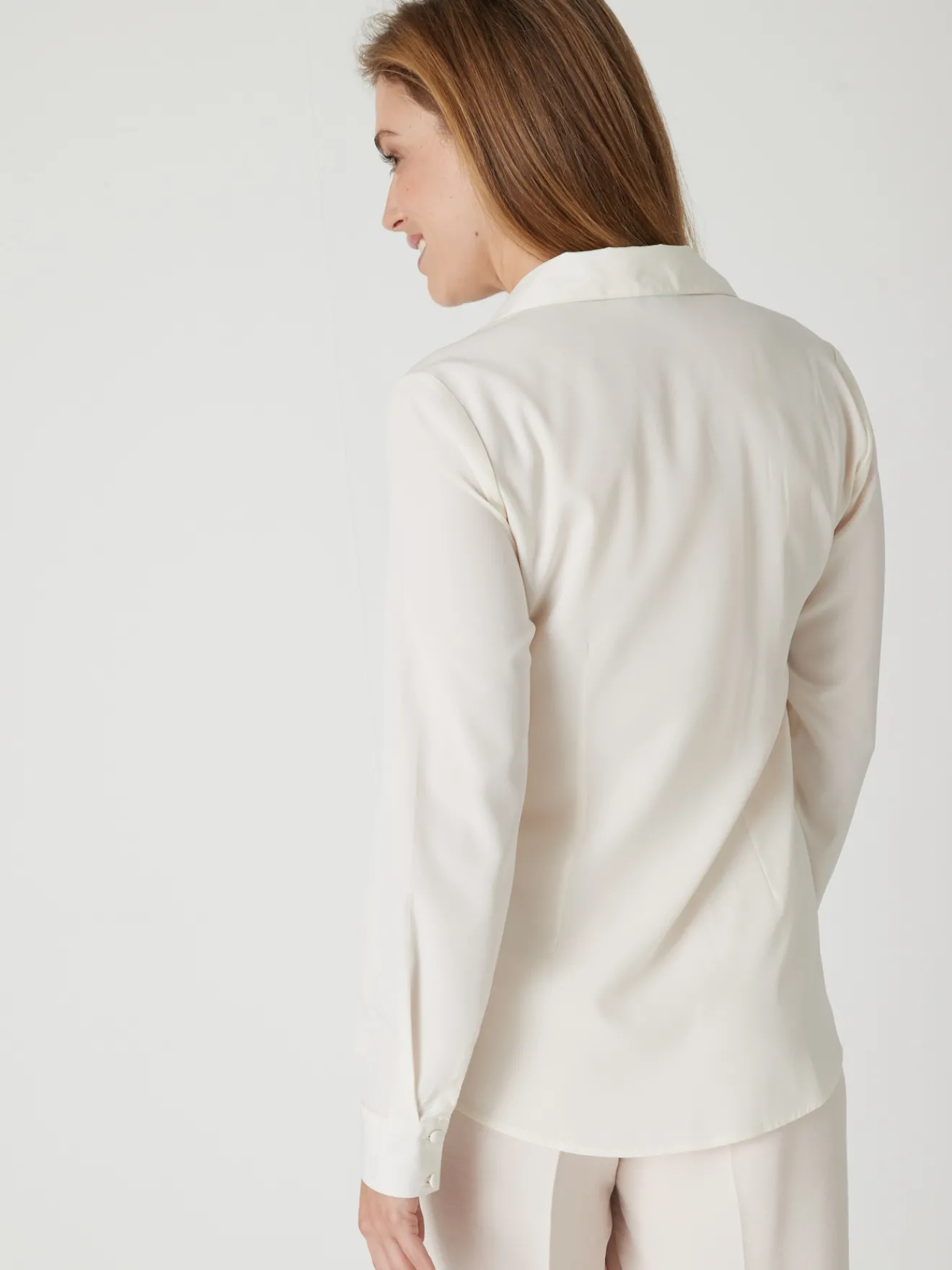 Discount Chemisier à plis effet plastron Femme Chemisier, Blouse