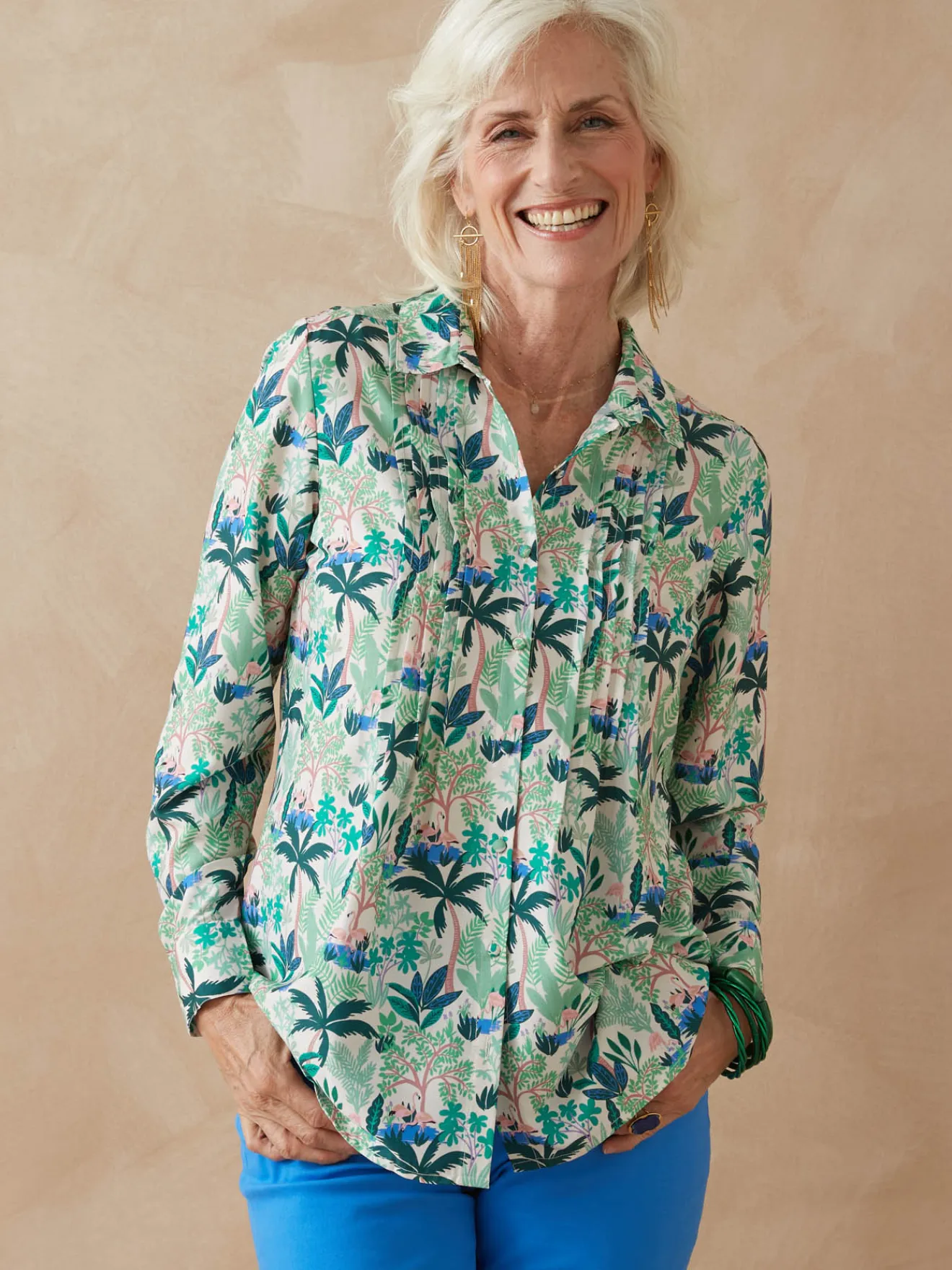 Clearance Chemisier effet plastron manches longues Femme Chemisier, Blouse