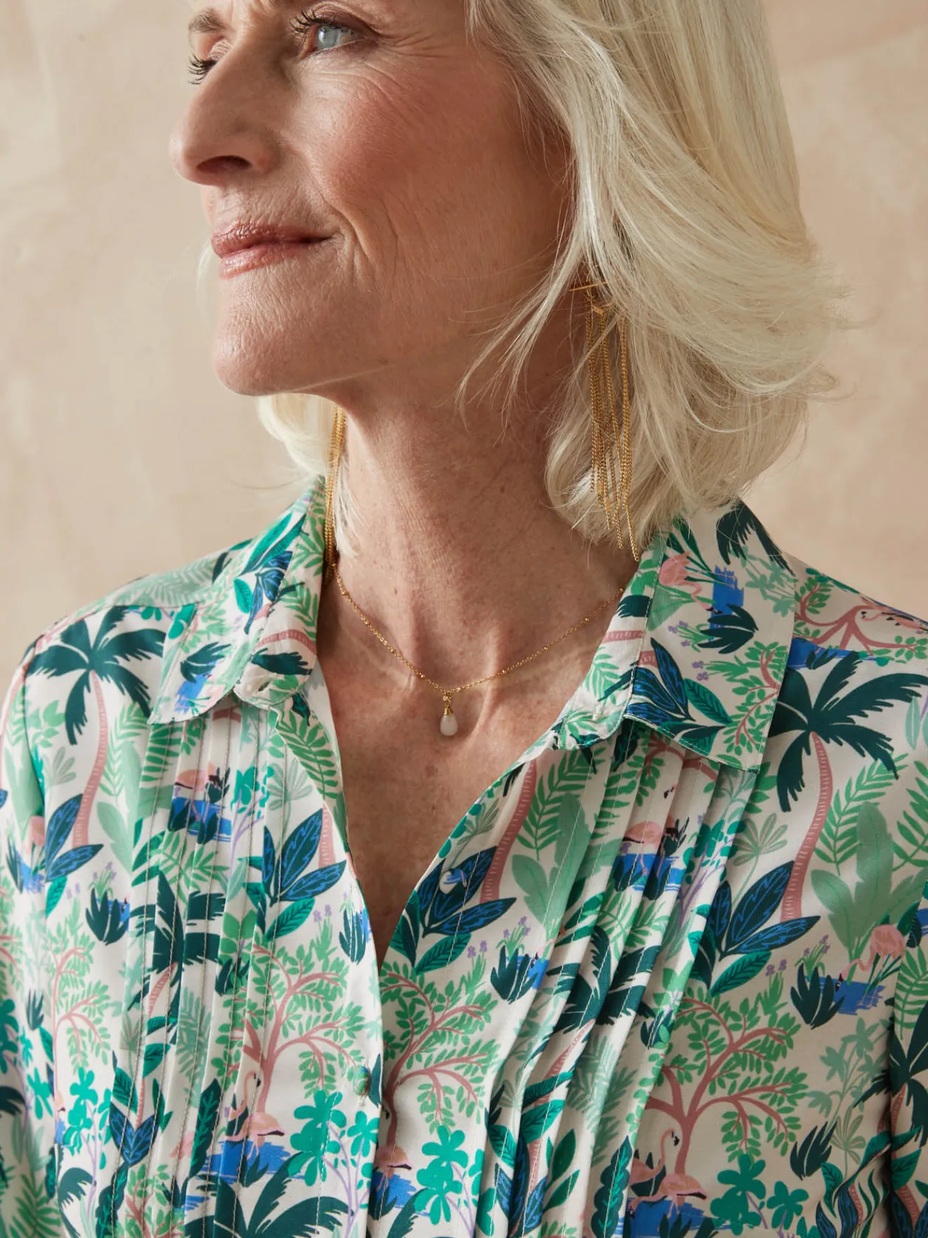 Clearance Chemisier effet plastron manches longues Femme Chemisier, Blouse