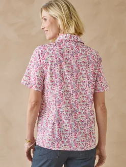 Chemisier effet plastron manches courtes Femme Chemisier, Blouse