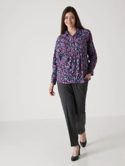 Best Chemisier effet plastron manches longues Femme Chemisier, Blouse