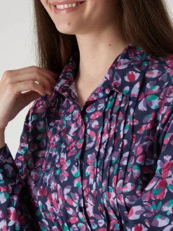 Best Chemisier effet plastron manches longues Femme Chemisier, Blouse