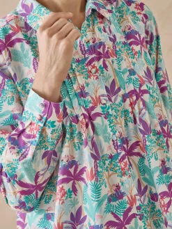 Sale Chemisier effet plastron manches longues Femme Chemisier, Blouse