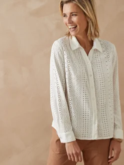 Online Chemisier en broderie anglaise Femme Tunique|Chemisier, Blouse