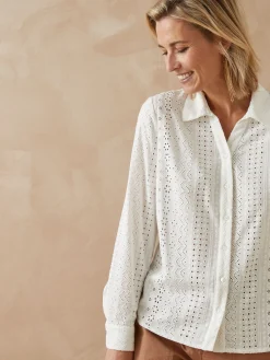 Online Chemisier en broderie anglaise Femme Tunique|Chemisier, Blouse
