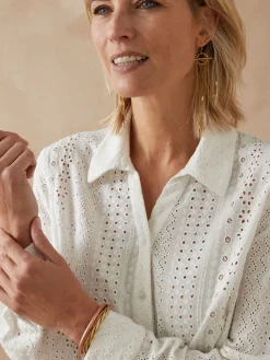 Online Chemisier en broderie anglaise Femme Tunique|Chemisier, Blouse