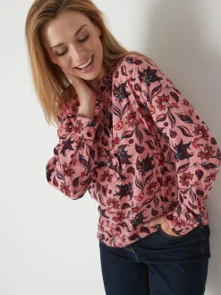 Best Chemisier en crêpe col montant volanté Femme Tunique|Chemisier, Blouse