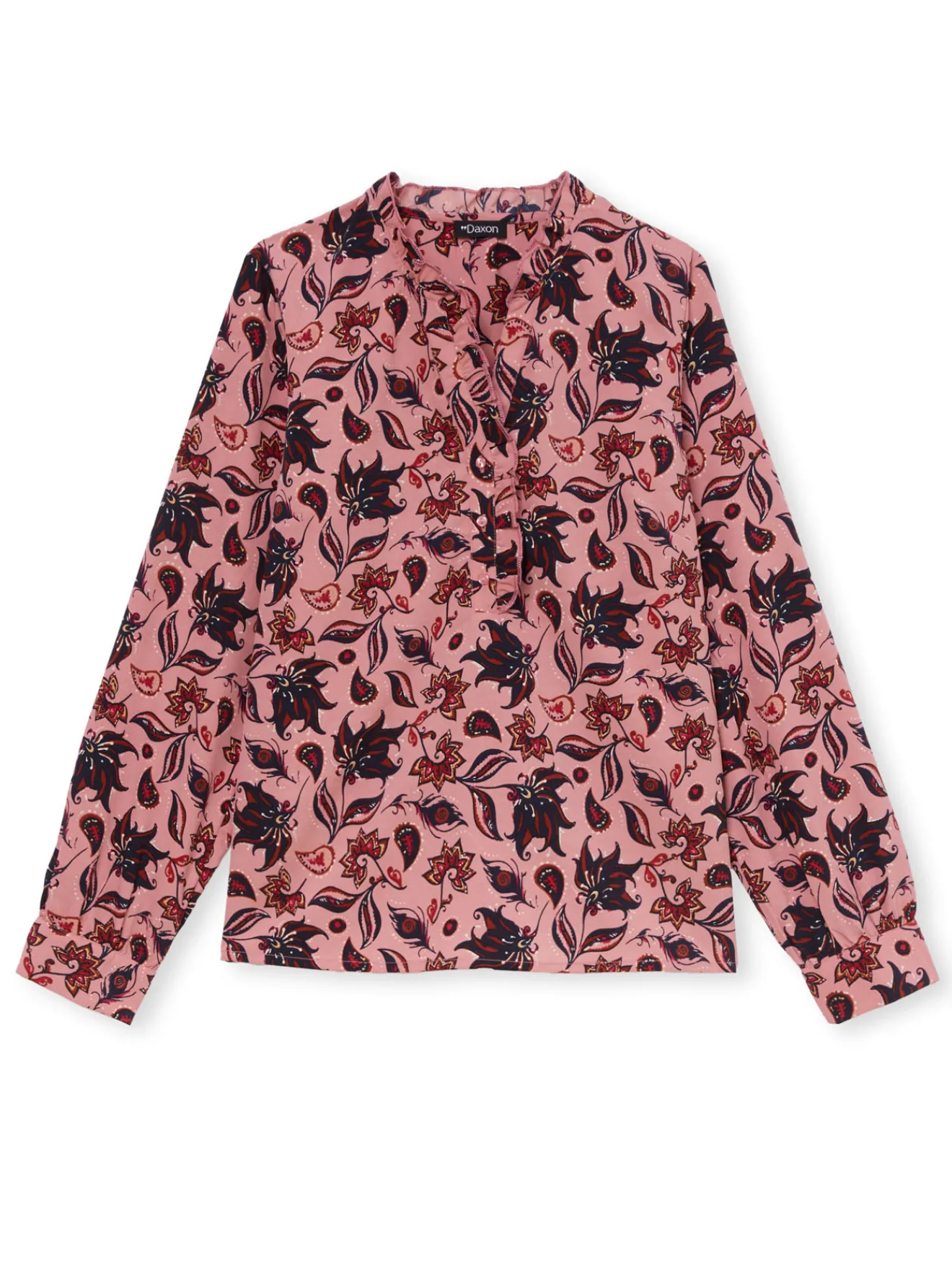 Best Chemisier en crêpe col montant volanté Femme Tunique|Chemisier, Blouse