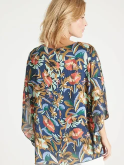Hot Chemisier en crêpe manches papillon Femme Tunique|Chemisier, Blouse