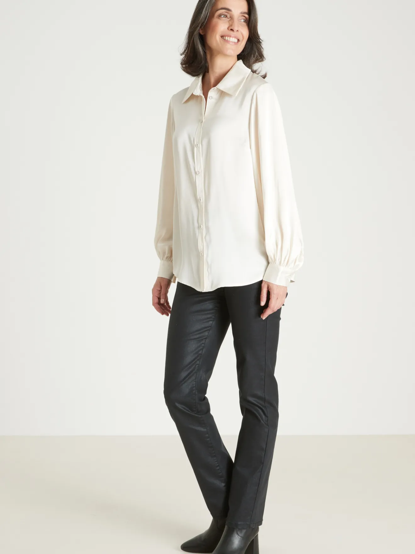 Discount Chemisier en satin Femme Tunique|Chemisier, Blouse