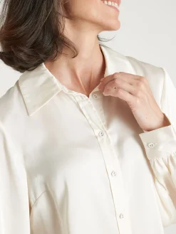 Discount Chemisier en satin Femme Tunique|Chemisier, Blouse