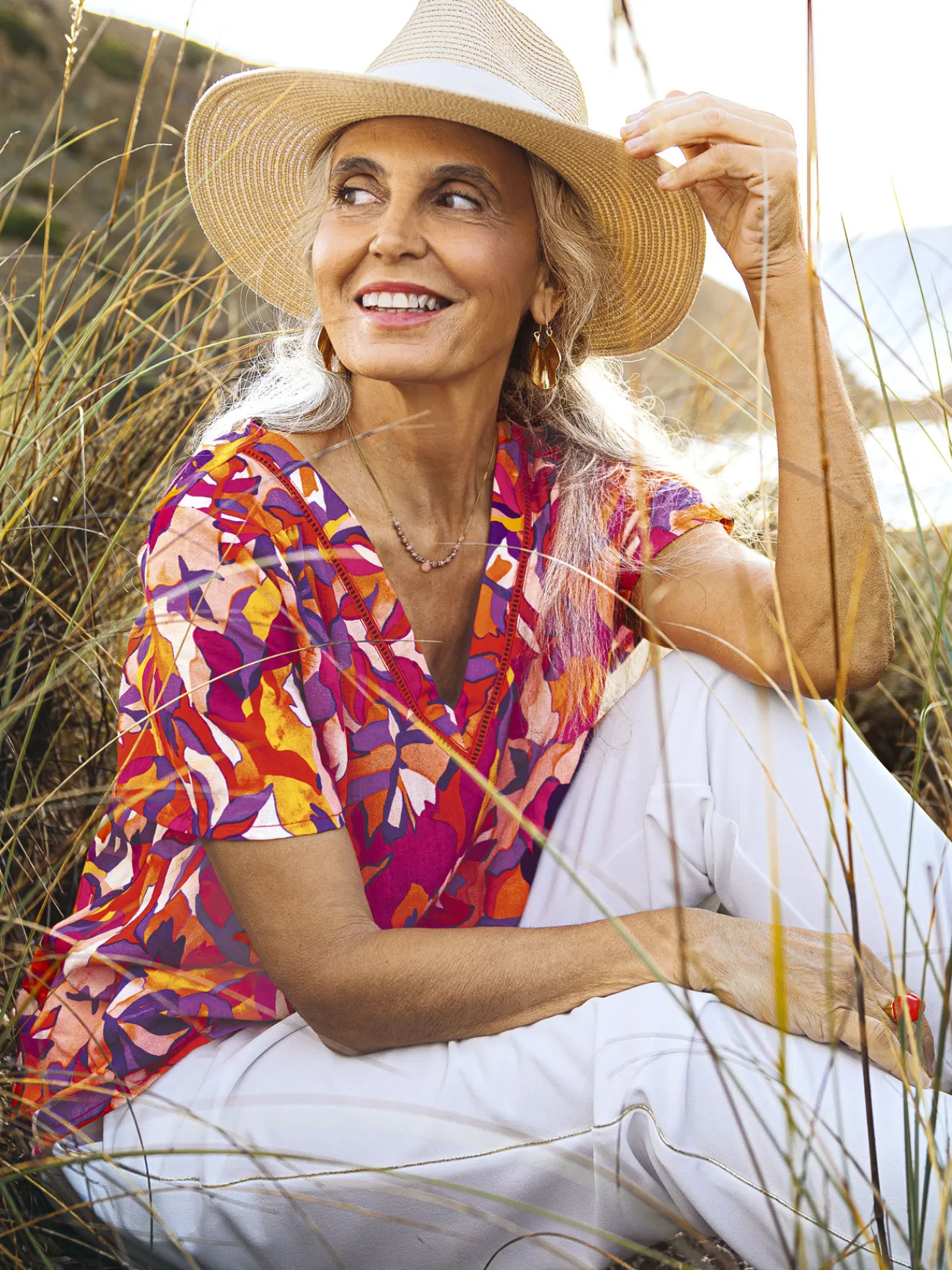 Online Chemisier encolure smockée Femme Chemisier, Blouse