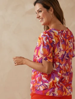 Online Chemisier encolure smockée Femme Chemisier, Blouse