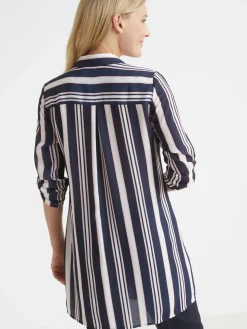 Online Chemisier fluide long. 85 cm Femme Chemisier, Blouse