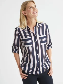 Clearance Chemisier fluide long. 65cm Femme Chemisier, Blouse