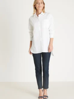 Discount Chemisier long pur coton Femme Tunique|Chemisier, Blouse