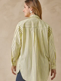 Outlet Chemisier long pur coton Femme Tunique|Chemisier, Blouse