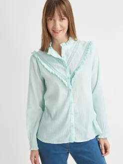 Clearance Chemisier romantique à volants Femme Tunique|Chemisier, Blouse