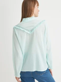 Clearance Chemisier romantique à volants Femme Tunique|Chemisier, Blouse