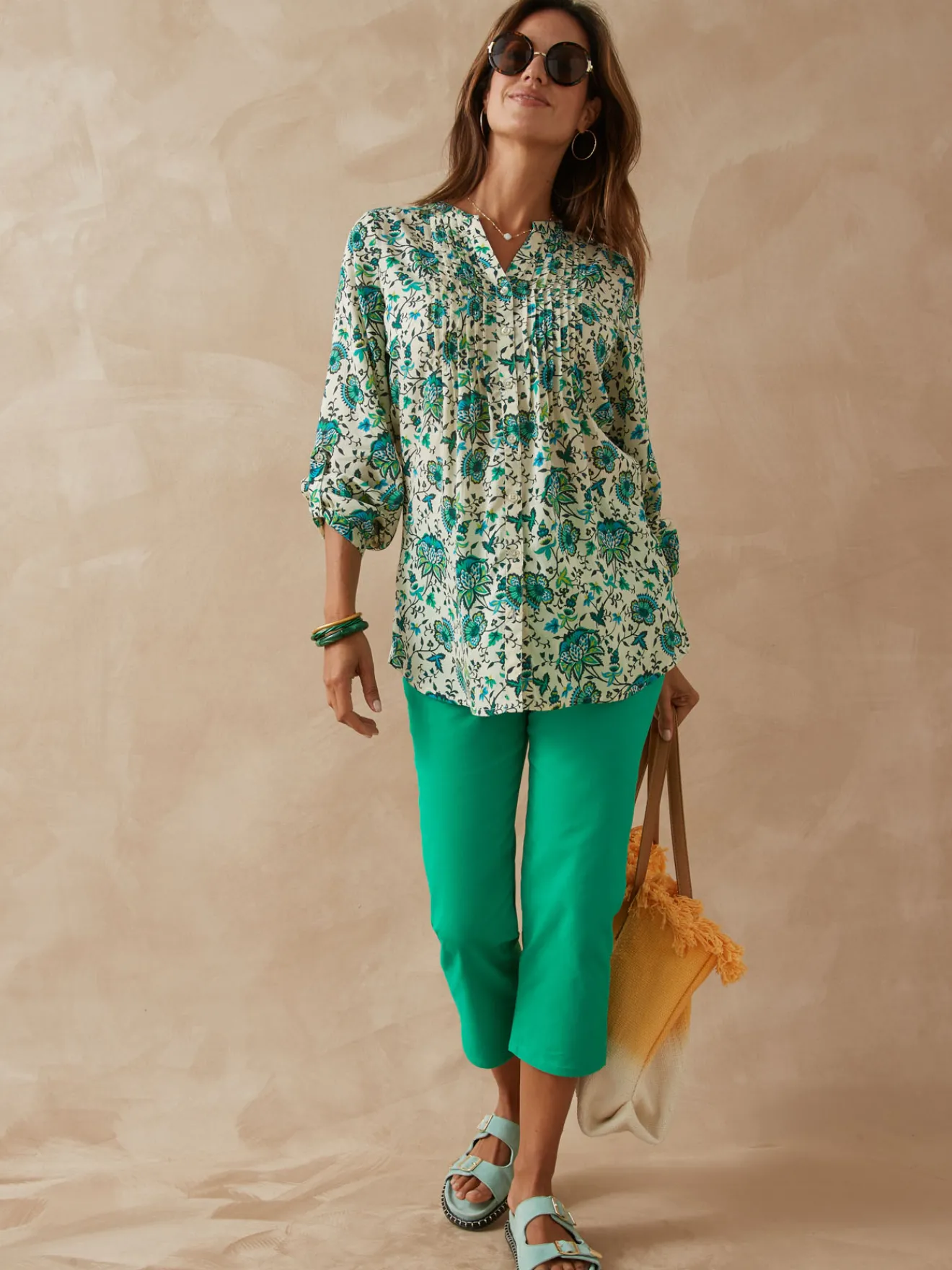 New Chemisier tunique à petits plis Femme Tunique|Chemisier, Blouse