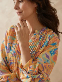 Clearance Chemisier tunique à petits plis Femme Tunique|Chemisier, Blouse