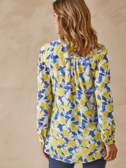 Discount Chemisier tunique à petits plis Femme Tunique|Chemisier, Blouse