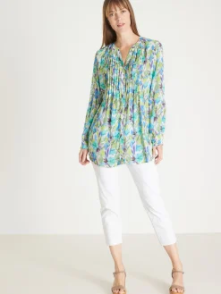 Sale Chemisier tunique à petits plis Femme Tunique|Chemisier, Blouse