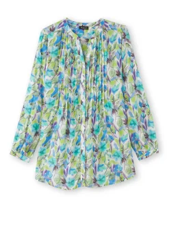 Sale Chemisier tunique à petits plis Femme Tunique|Chemisier, Blouse