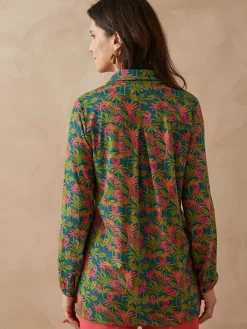 Online Chemisier tunique en maille fluide Femme Tunique|Chemisier, Blouse