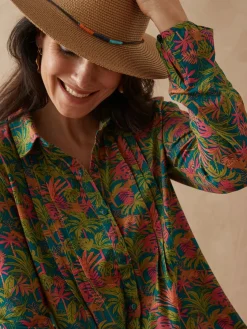 Online Chemisier tunique en maille fluide Femme Tunique|Chemisier, Blouse