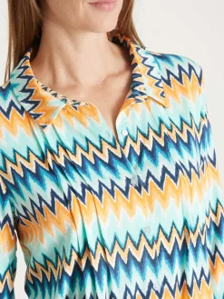 Online Chemisier tunique en maille fluide Femme Tunique|Chemisier, Blouse