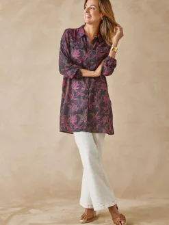 Online Chemisier tunique manches retroussables Femme Tunique|Chemisier, Blouse