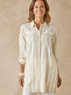 Chemisier tunique manches retroussables Femme Tunique|Chemisier, Blouse