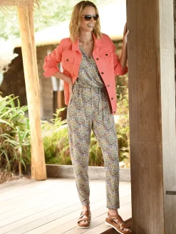 Online Combinaison en maille crêpe fluide Femme Pantalon