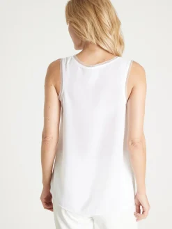 Discount Débardeur en crêpe avec dentelle Femme Chemisier, Blouse