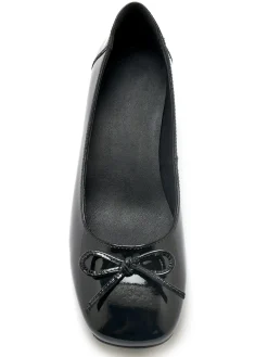 Décolletés cuir verni talon bloc Femme Escarpins