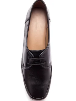 Clearance Derbies à lacets grande largeur cuir Femme Baskets, Derbies