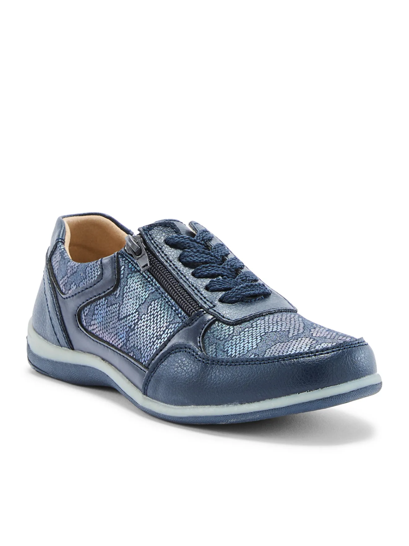 Online Derbies avec lacets et zip Femme Baskets, Derbies