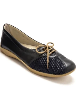 Clearance Derbies côtés extensibles cuir Femme Baskets, Derbies