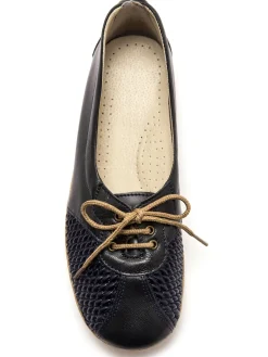 Clearance Derbies côtés extensibles cuir Femme Baskets, Derbies